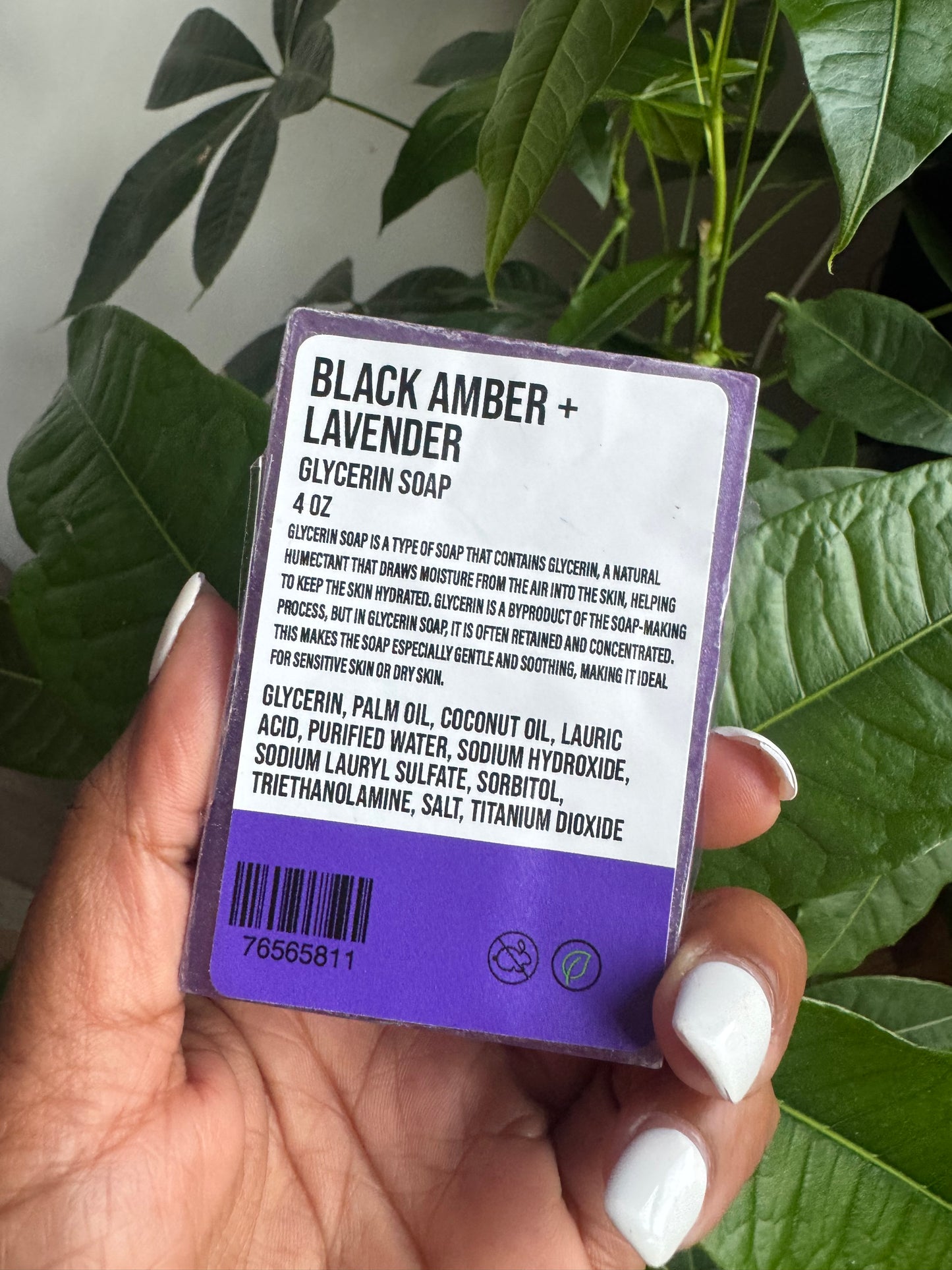 BLACK AMBER+ LAVENDER GLYCERIN SOAP